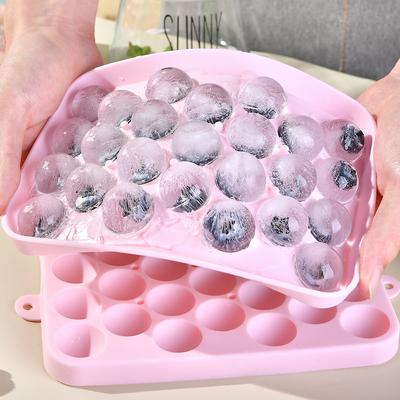 25 сеток силиконовая решетка для льда форма для кубиков льда с крышкой коробка для хранения льда легко извлекается из формы для приготовления льда бар домашняя вечеринка кухонные принадлежности
