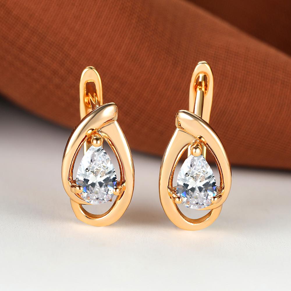 Серьги-капли цвета шампанского и циркона для женщин, серьги-кольца с кристаллами золотого цвета, свадебные украшения