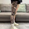 1pc Breathable Tattoo Socks Elastic Full Leg Socking Snake Men Sun-proof Socks  Sports
