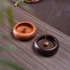 Small Black Sandalwood Wooden Incense Holder with 4 Different Size of Caliber Household Stick Incense Burners