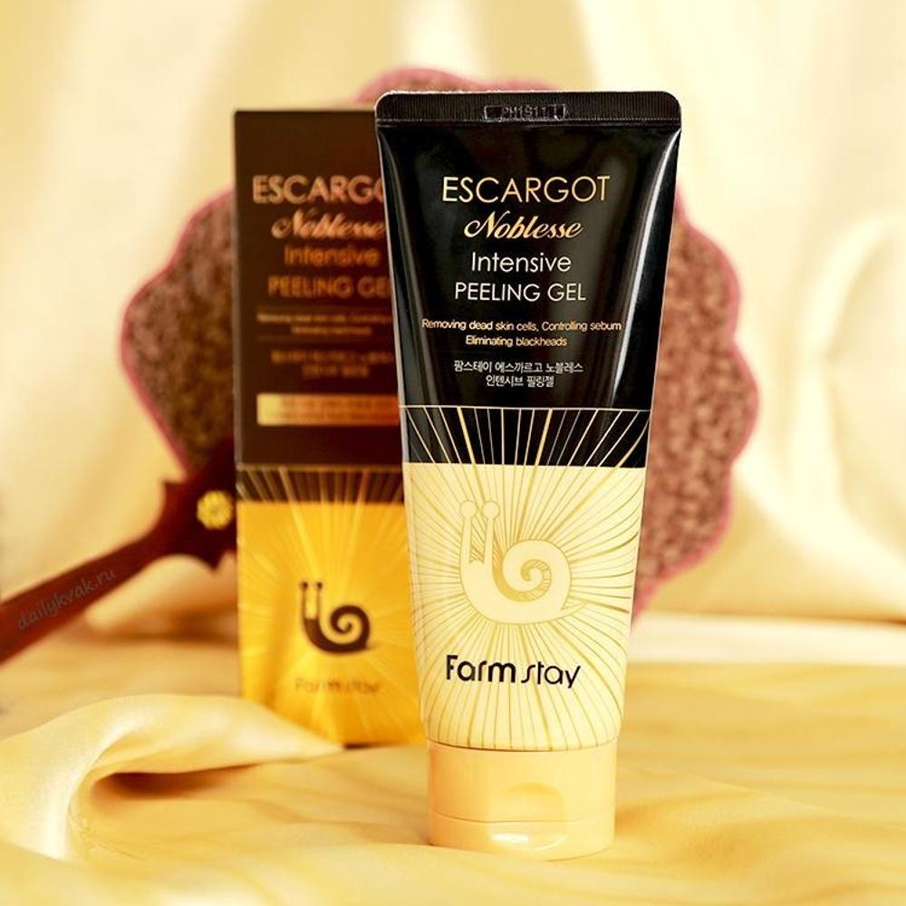 Farmstay ESCARGOT NOBLESSE INTENSIVE PEELING GEL, Увлажнение, Корейская косметика, Kbeauty, образец