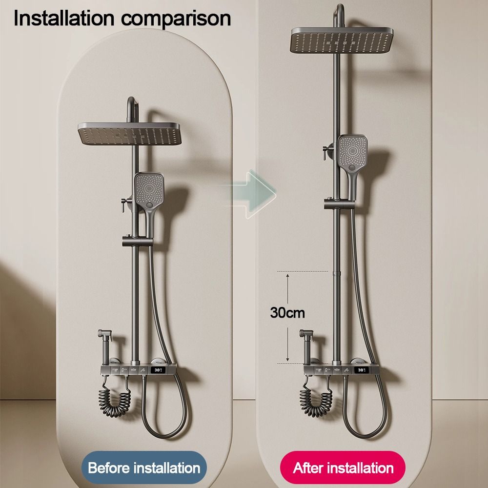 Round Extension Tube Stainless Steel Shower Extender New Bathroom Accessories