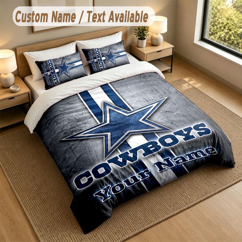 Комплект постельного белья 1 пододеяльник 2 наволочки Принт Dallas Cowboys Мягкое постельное белье Декор спальни