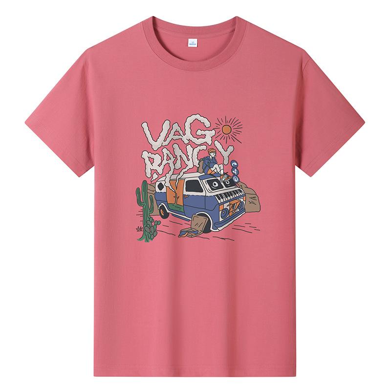 M-6XL Мужская повседневная футболка из чистого хлопка с короткими рукавами и круглым вырезом для мальчиков