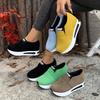 Fashion Women Sneakers Height Increasing Wedges Shoes Lightweight Slip On Platform Sneakers Women Thick Sole Denim Walking Shoes Woman