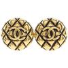 Серьги COCO Mark Matelasse винтажные, с золотым покрытием, 23,6 г, женские, б/у