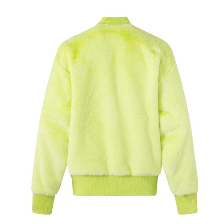adidas Оригиналы BOMBER Двусторонние меховые бомберы и пальто Мужские Pulse Кислотный оранжевый зеленый JE6123