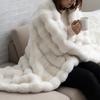 IKEHIKO Lapia Premium Double Blanket, Half Blanket, Approx. 100 X 140 Cm, Fluffy, Nordic, Cute, Stylish #1195990140910