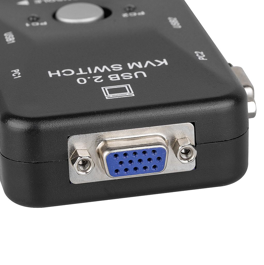 USB VGA KVM Switch 2 Port Share Desktop Laptop Video Monitor LCD Keyboard Mouse