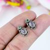 Natural Rose Quartz, Peridot 925 Solid Sterling Silver Tops Earring .75" A3s42