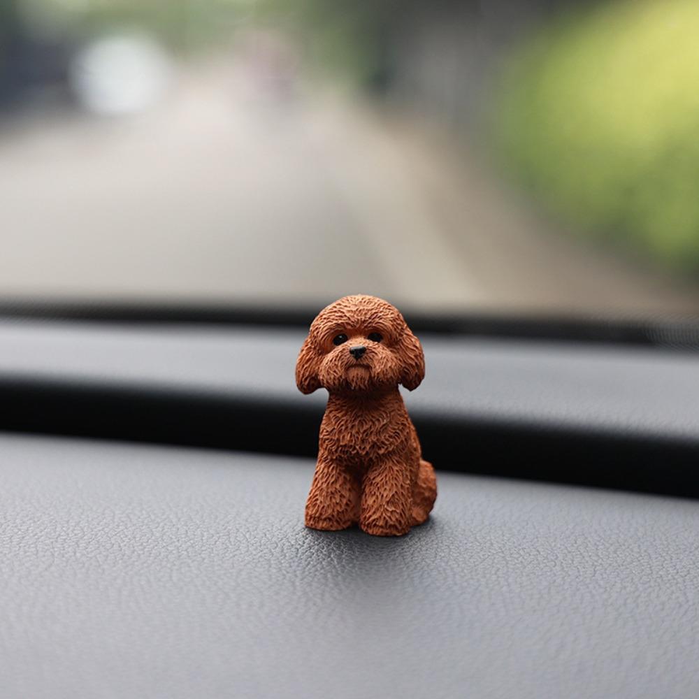 Resin Crafts Mini Animal Ornament Puppy Model Dog Action Figures Poodle Dog Figures  Kids Toys