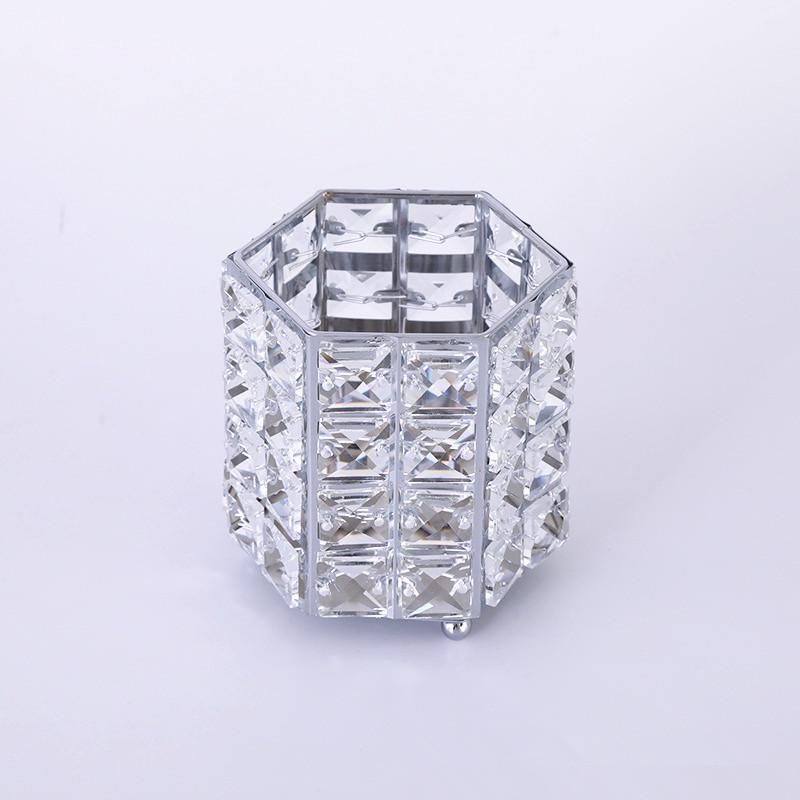 Шестиугольный хрустальный держатель для ручек, кисть для макияжа, горшок, контейнер для хранения, домашний настольный декоративный орнамент