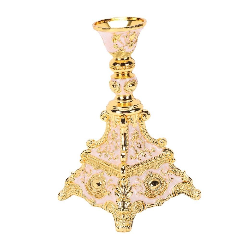 European Style Vintage Candlestick Holder Gold Finish Decorative Candle Holder For Home Decor