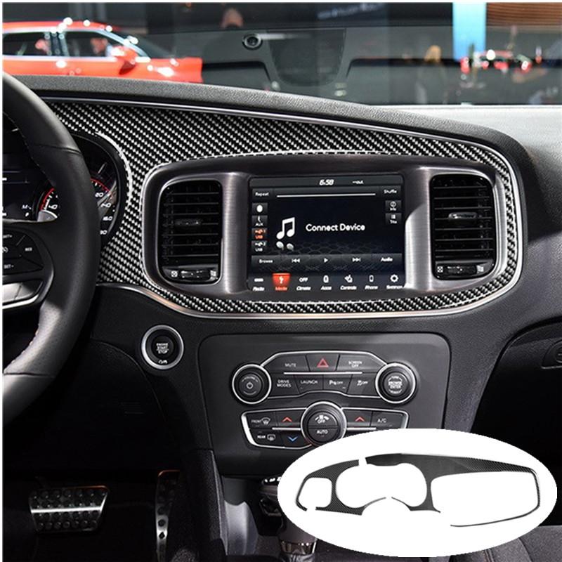 Car Interior Decoration Protection Carbon Fiber Sticker For Dodge Charger 2015-up Deluxe Auto Styling