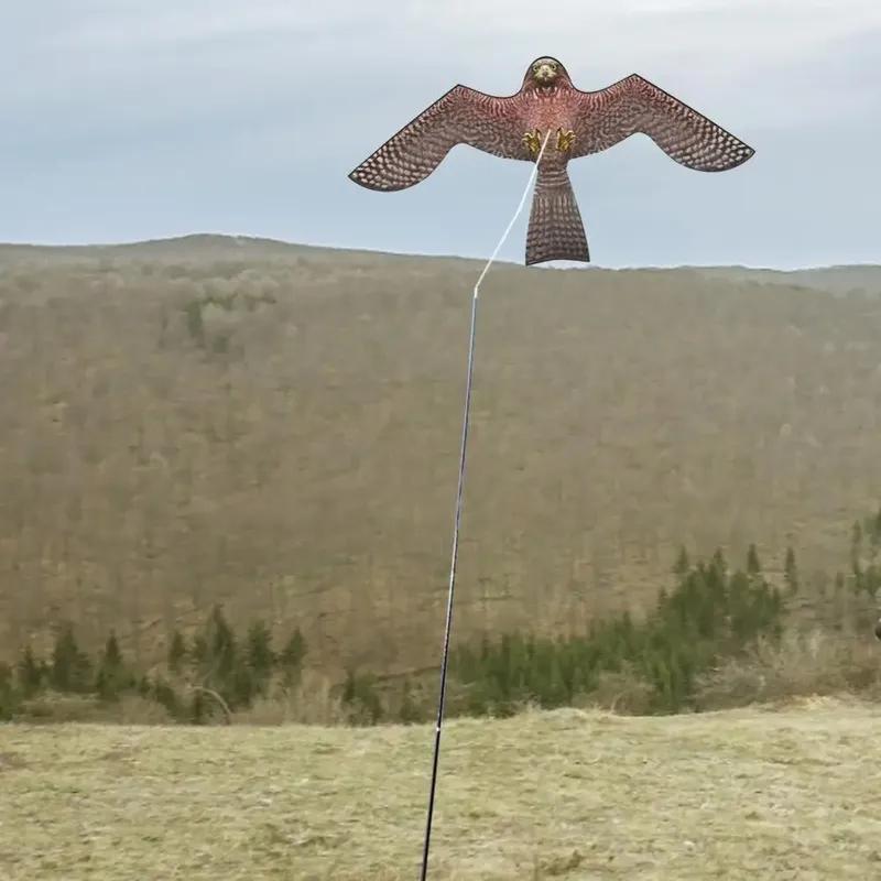 No stick Emulation Flying Hawk Kite Bird Scarer Drive Kite Bird Repellent for Garden Scarecrow Yard Bird Repeller Farm Decor