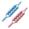 Double Row Massage Stick with Roller Muscle Sore Pain Relief Deep Tissue Relaxation Physical Therapy Leg Arm Belly Back Full Body Roller Massager