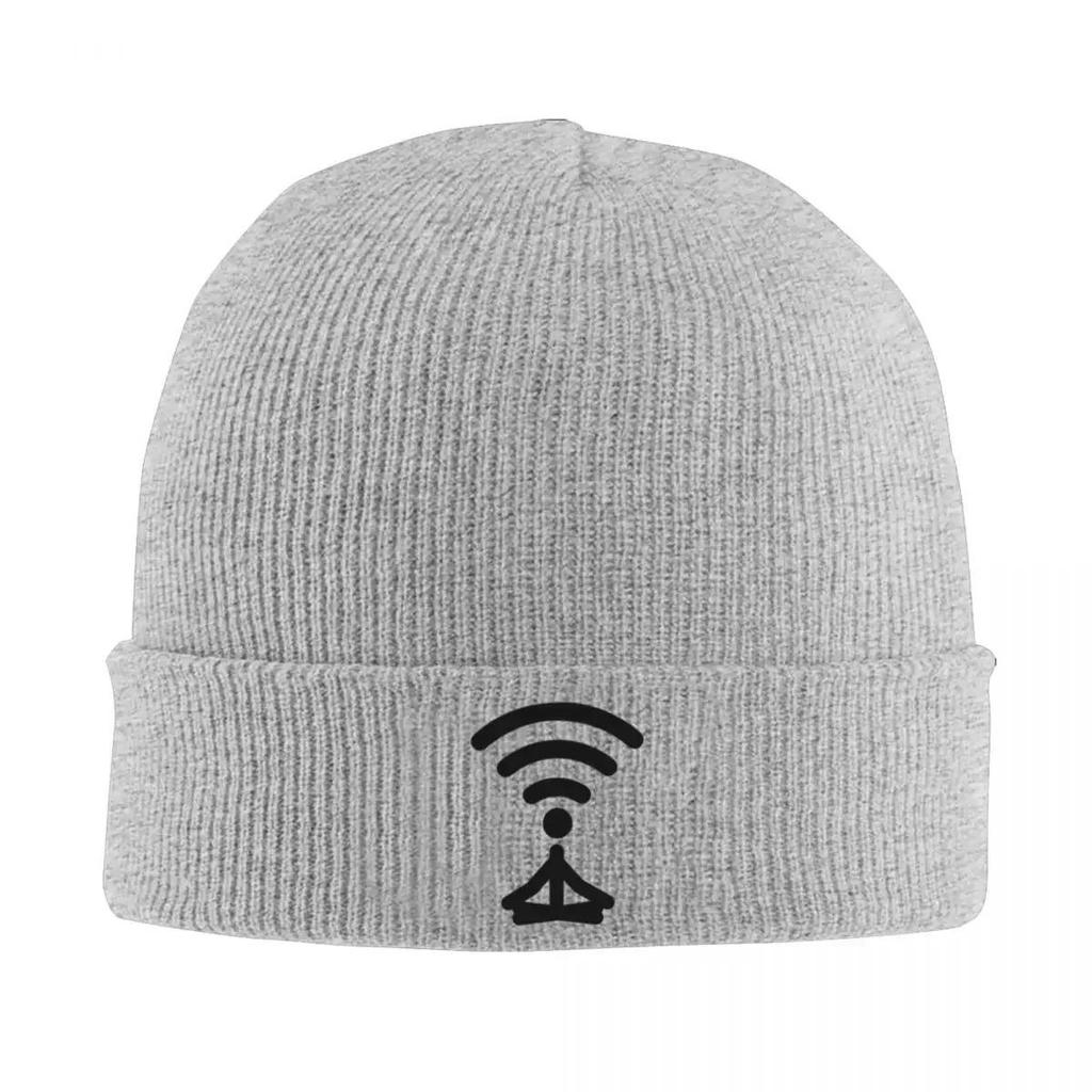 Новая вязаная шапка с иконкой Wifi для медитации, теплая, модная, осенне-зимняя, для улицы, унисекс, для взрослых