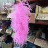 DIY 50 СМ Страусиная Перовая Боа Отделка 10/8/6/4/2 слоя Натуральное Страусиное Перо Одежда Шарф Свадебное Украшение перьевой шарф Индивидуальн