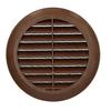 KOTARBAU® Вентиляционная решетка 125 мм Круглая Коричневая Жалюзийная решетка Соединитель для трубы Пластиковый Защита от насекомых