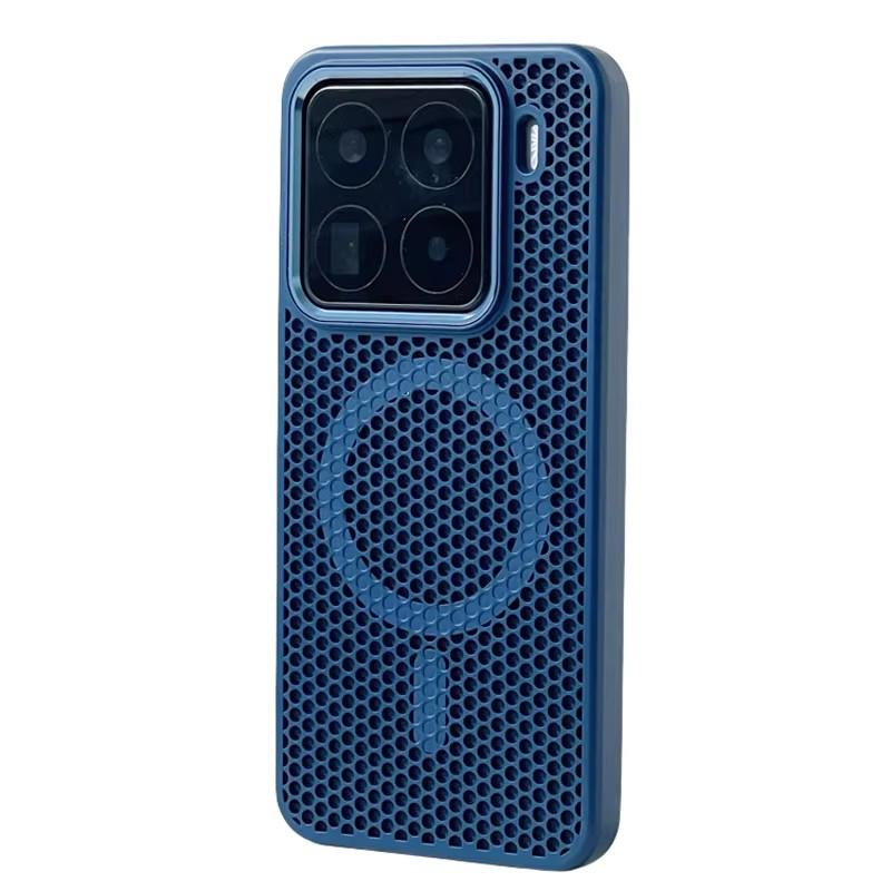 Для Xiaomi Mi 15 Ultra 15pro Mi 14 Магниевый Сплав Защита Объектива Беспроводная Зарядка Полый Сетчатый Медовый Гребень Охлаждение Magsafe Чехол для Телефона