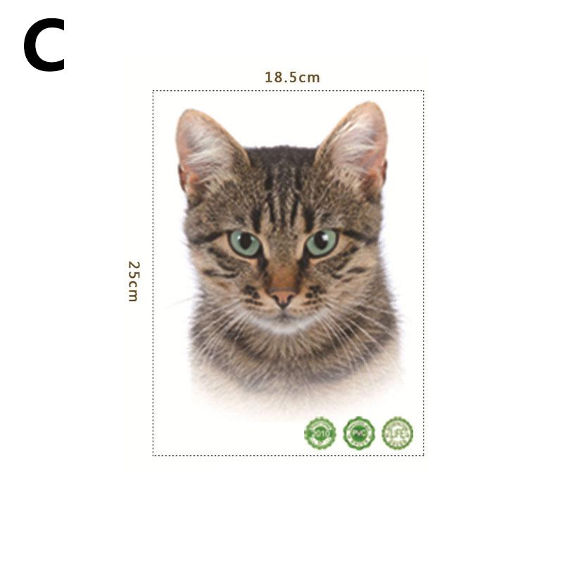 1 шт., настенные, окна, 3D наклейки для туалета с кошками, ПВХ, милые животные, художественная наклейка, домашний декор