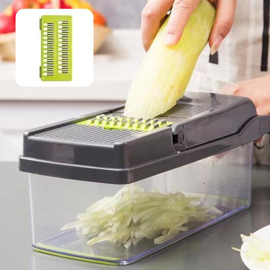 Овощерезка из нержавеющей стали, ломтерезка-мандолина для нарезки соломкой, кубиками, многофункциональный инструмент для приготовления пищи