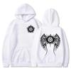Autumn and Winter New Fashionable Hoodie Fun Supernatural Crow Wings Printed Harajuku Men's and Women's Long Sleeve Warm Hoodie
