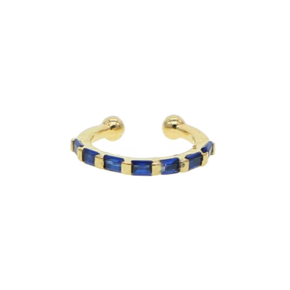 Promotion Small Girl Women Stud Earring Three Stone Colorful Cz bar Stud Simple Minimal Multi Piercing Ear Bone Earrings