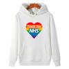 Thank You Rainbow Workers NHS Doctor Nurse Graphic Hooded Sweatshirts Thick Sweater Cotton Fleece Hoodie Men's Sportswear