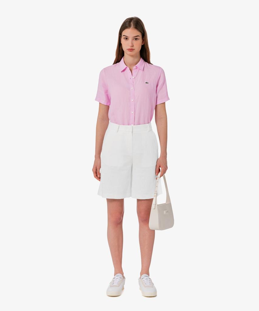 LACOSTE Женская новая классическая рубашка с коротким рукавом Cf139E-56G Z4H