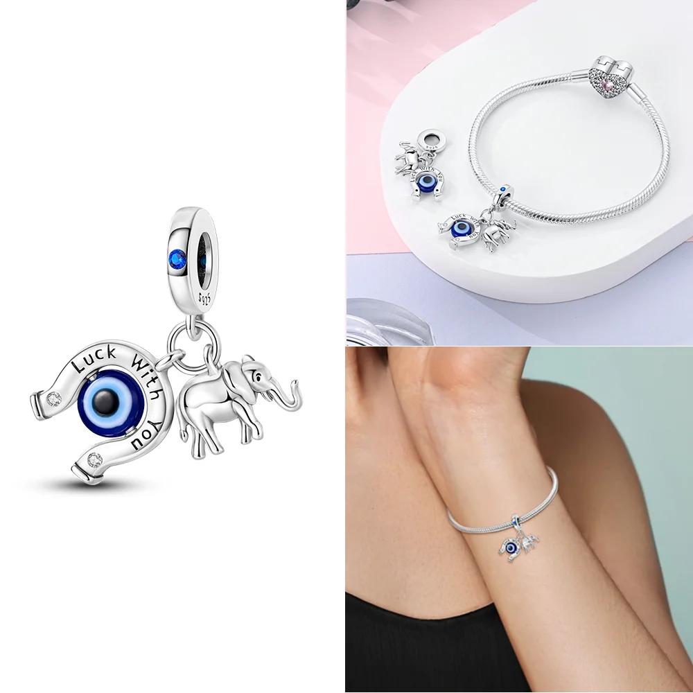 Beads Blue Series Fit Bracelet Charms Diy Original Fashion Charm Copper Pendants For Jewelry Maing Fine Gift Accessory