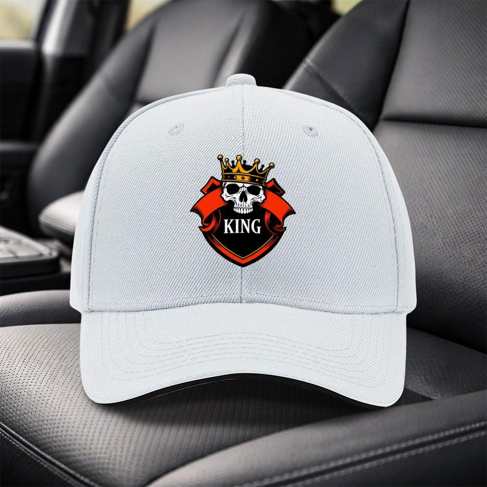 Skull Crown KING Baseball Cap Adjustable Duckbill Hat for Unisex Women Lightweight Unisex Cap with Skull Crown KING