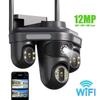 6K 12MP IP камера Три объектива 10-кратный зум Три экрана WiFi беспроводной уличный монитор Безопасность Защита CCTV Видеонаблюдение