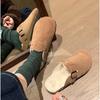 Fashion Comfortable Fur Classic Clogs for Women Winter New Fashion Cork Insole Plush Slipper with Arch Support Cozy Furry Suede Shoes