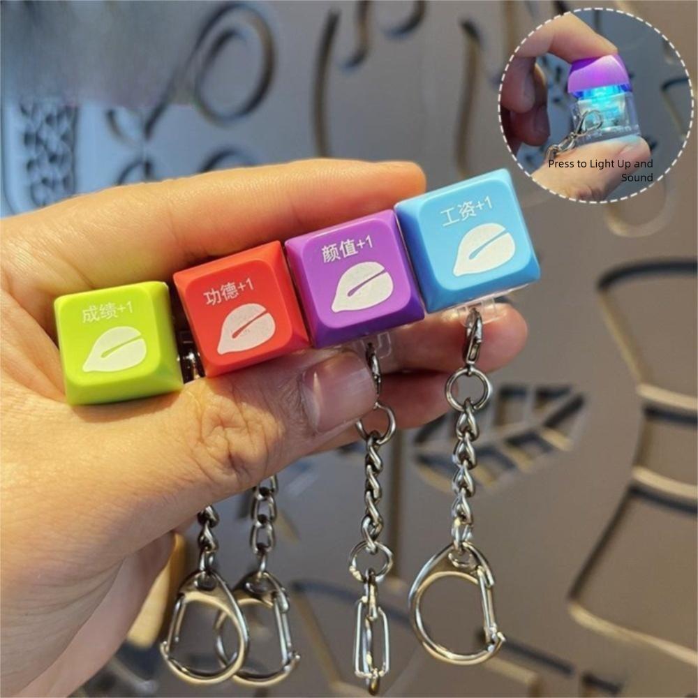 Расслабляющий DIY Брелок-клавиатура для fidget-игр Ключи Кнопка Колпачок клавиши Кликер Для скоротания времени Снятие стресса Пальцевые колпачки для клавиатуры
