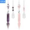 Fashion Natural Crystal Jewelry Smart Pendulum Universal Conical Pendant for Men and Women
