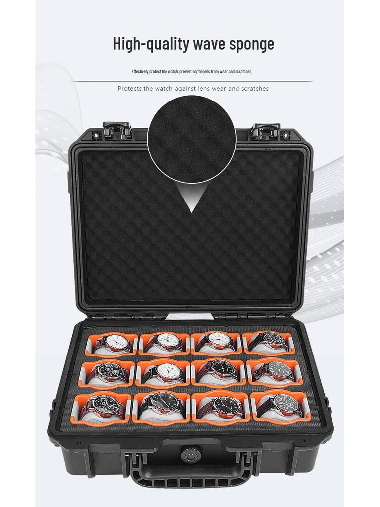 Luxury 12-Slot Watch & Jewelry Display Box for Home Collection