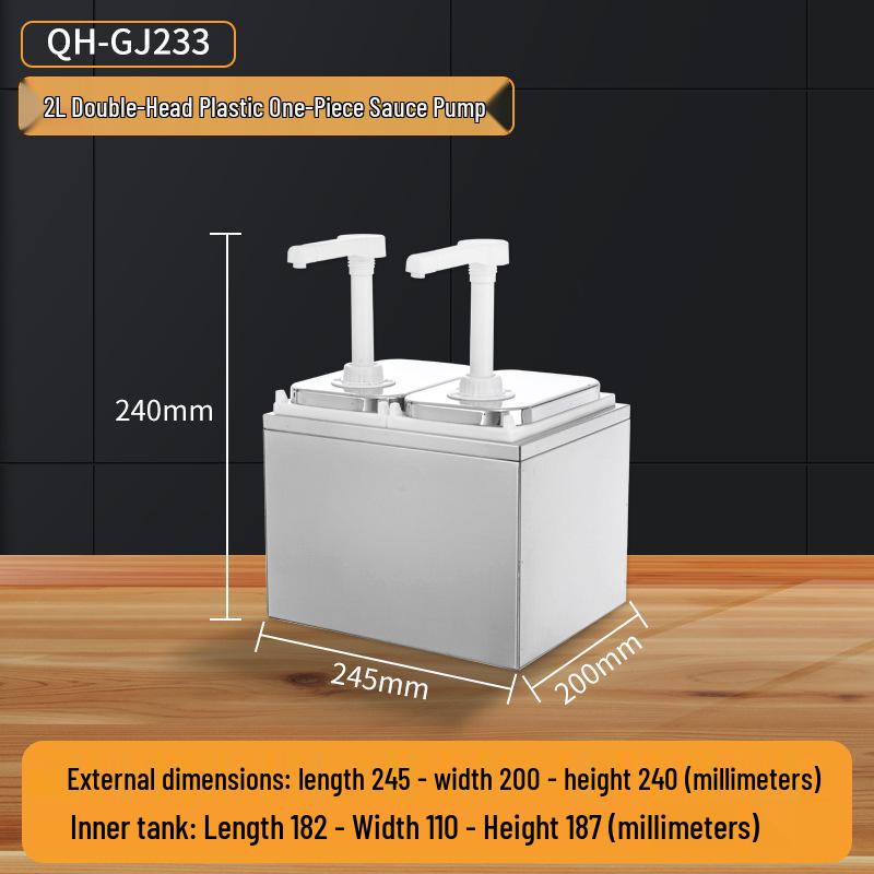 Stainless Steel Sauce Pump Dispenser for Coffee, Syrup, and Jam