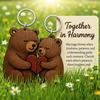 1/2Pcs Bear Couple Keychain Set Hug Matching Keychain Car Backpack Key Holder Festive Party Accessory