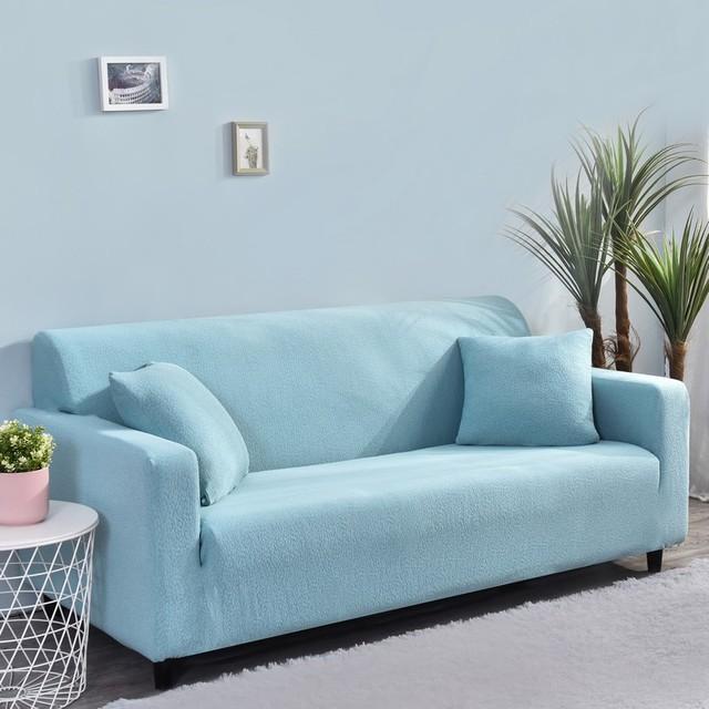 Водонепроницаемый чехол для дивана, эластичные однотонные чехлы для дивана для гостиной, L-образный угловой чехол для дивана, чехлы для кресел