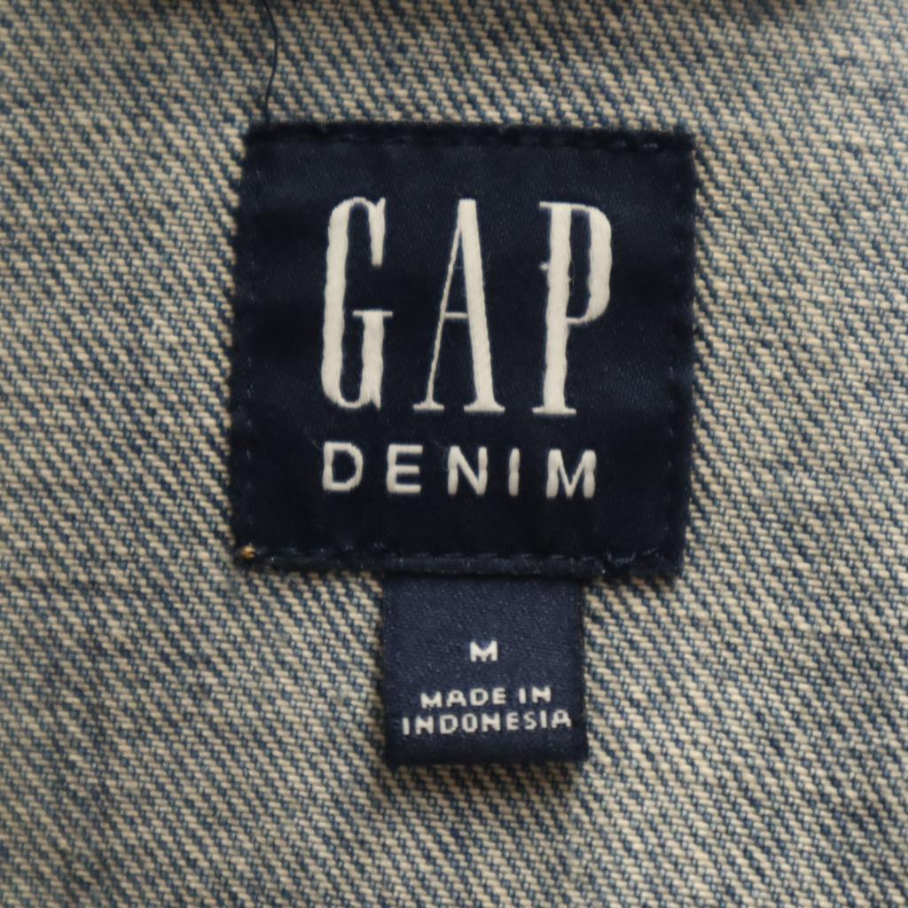 GAP DENIM Джинсовая куртка M Синий стирка Джинсовая куртка тракер Женская Б/у