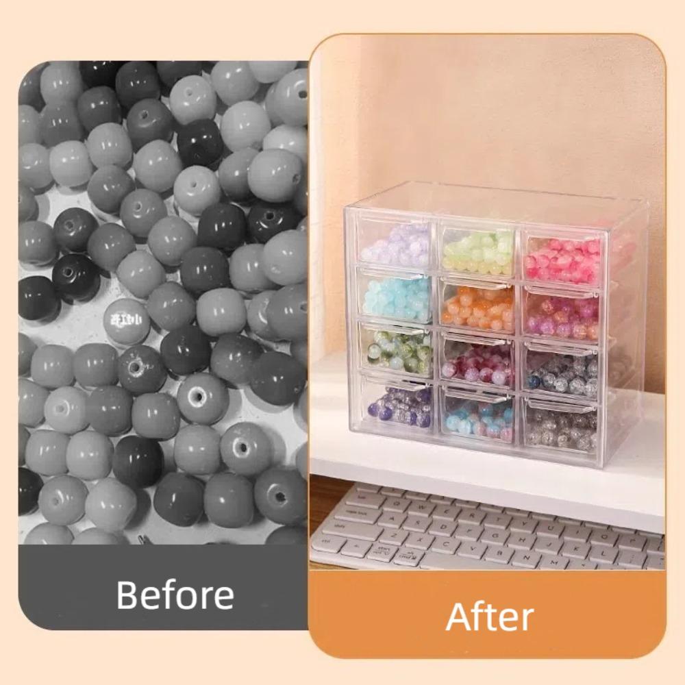 Большая вместимость ящика для хранения прозрачная коробка для ювелирных изделий качественная коробка для сортировки бусин домашняя