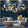 Легкий роскошный светильник в китайском стиле с листьями гинкго, настенное украшение для гостиной, украшение на стену, подвеска, трехмерная железная настенная подвеска