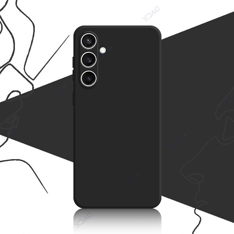 Чехлы для мобильных телефонов Samsung Galaxy S24 FE SamsungS24FE 5G 360 Soft Luxury Square Liquid Silicone Водонепроницаемые чехлы