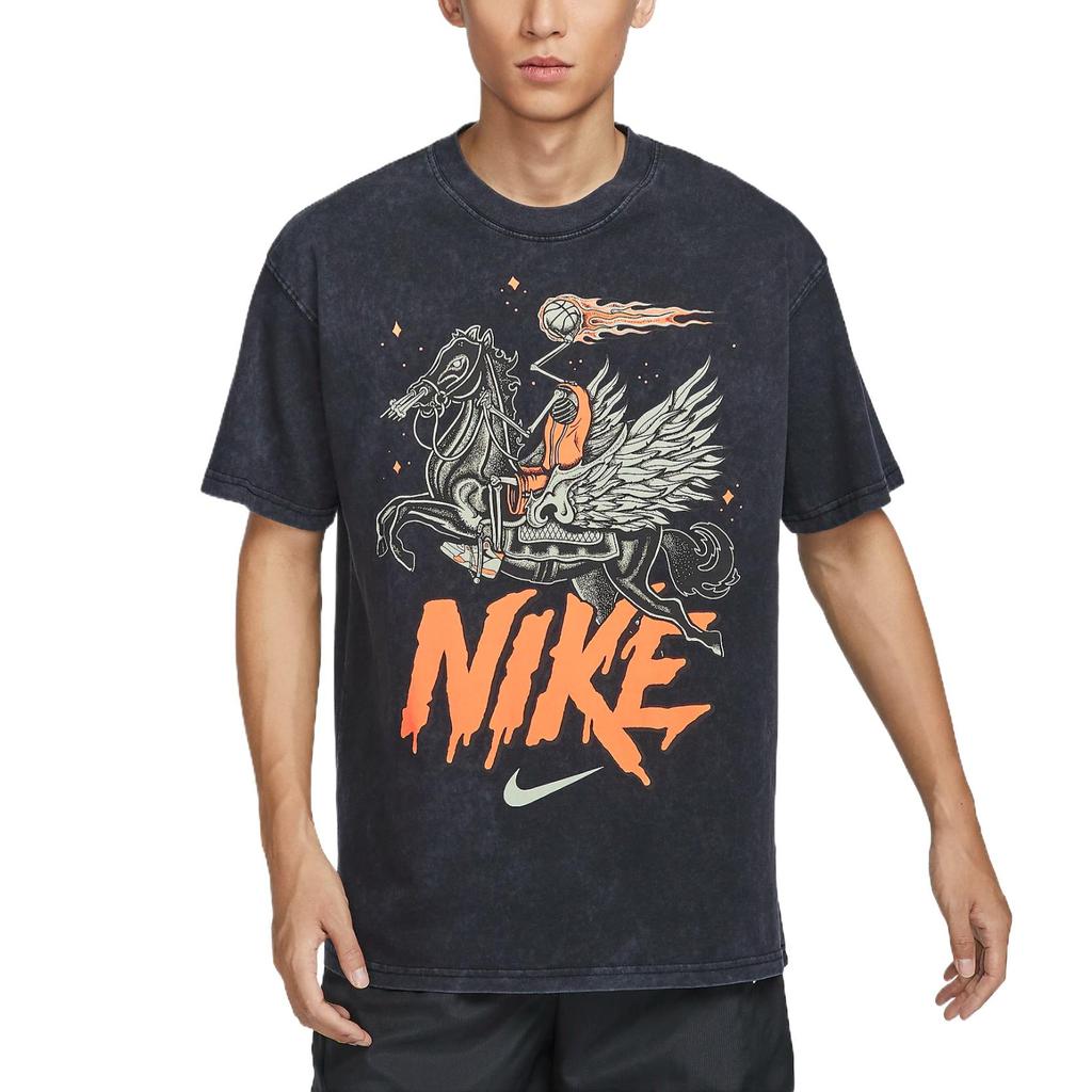 Nike Футболки Мужские Черные С Круглым Вырезом Умеренный Прямой Крой HF6200-010