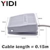 SPDT Plastic Electric Power Treadle Push Button Switch Foot Control Pedal 220V AC 10A On Off Grey Momentary Footswitch