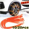 10 шт./20 шт. Противоскользящие цепи для снега для автомобильных шин, грузовиков, внедорожников, цепи для шин, зимние аварийные кабельные стяжки для колес, двухрядные зубья цепи