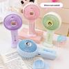Portable Cartoon Fan: USB Rechargeable Silent Mini Fan with Phone Holder & Strong Wind Power