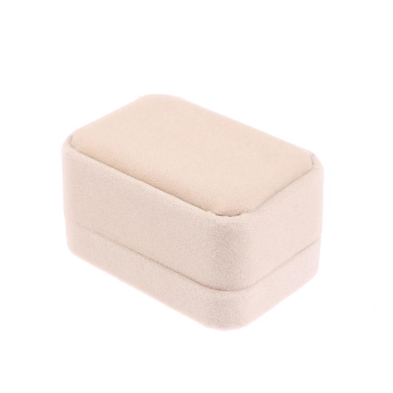 Квадратная бархатная коробка для пар с двойным кольцом, органайзер для хранения ювелирных изделий, подарочная коробка