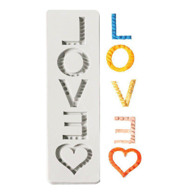 Silicone Mold DIY LOVE Letters Shape Fondant Baking Pastry Chocolate Mold Cake Decorating Accessory